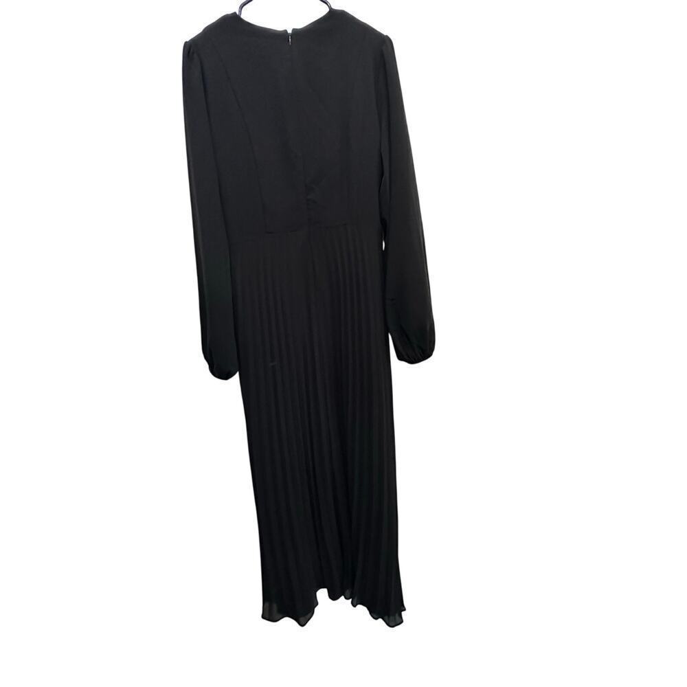 Veiled Collection Women's Black Long Sleeve Pleated Maxi Dress Size XXL - Picture 5 of 6